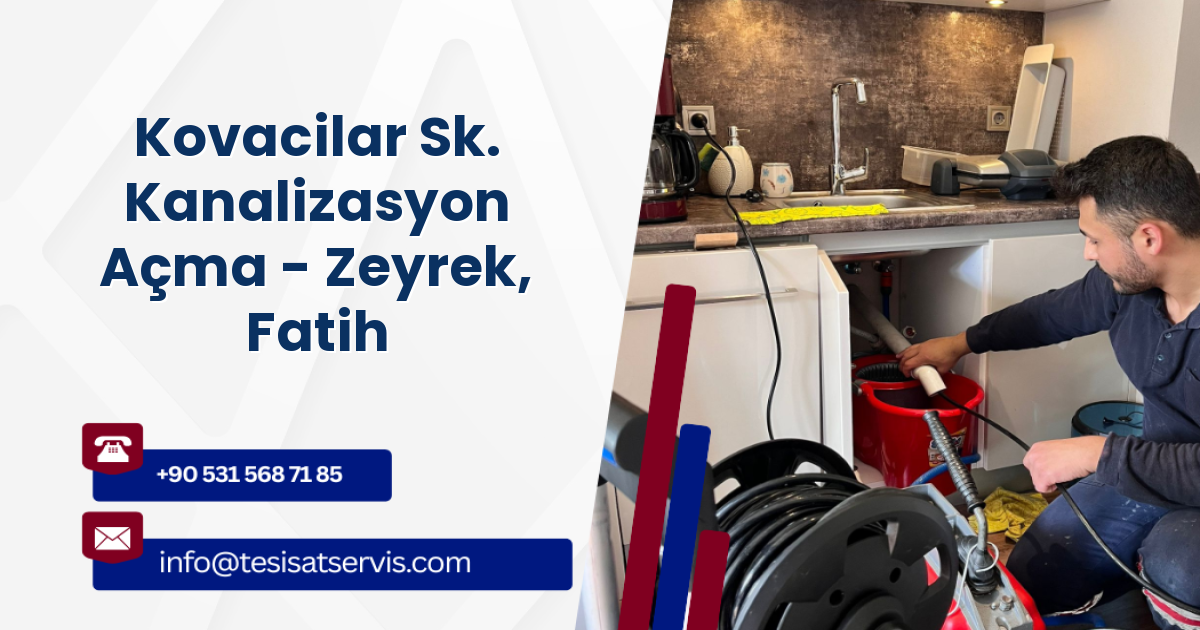 Kovacilar Sk. Kanalizasyon Açma - Zeyrek, Fatih